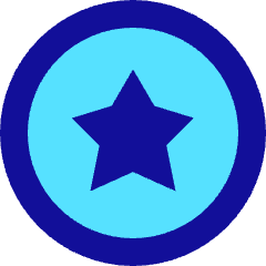 Star Circle Icon from Sharp Pop Set