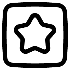 Star Square Icon from Plump Line Set