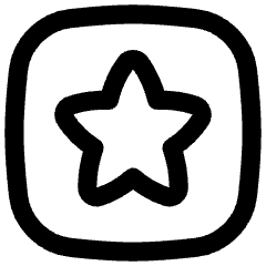 Star Square Icon from Flex Line Set