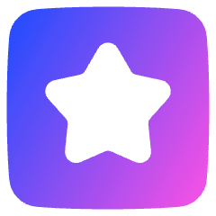 Star Square Icon from Plump Gradient Set