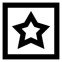 Star Square Icon from Sharp Line Set