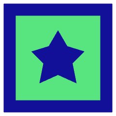 Star Square Icon from Sharp Pop Set
