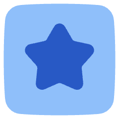 Star Square Icon from Plump Flat Set