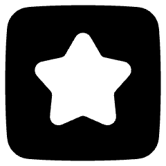 Star Square Icon from Plump Solid Set