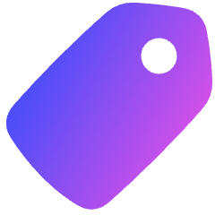 Tag Icon from Plump Gradient Set