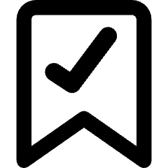 Validated Bookmark Icon from Core Remix Set