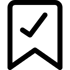 Validated Bookmark Icon from Core Line Set