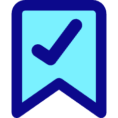 Validated Bookmark Icon from Core Pop Set