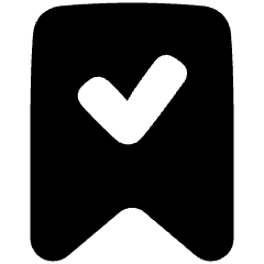 Validated Bookmark Icon from Plump Solid Set