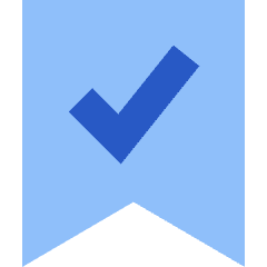 Validated Bookmark Icon from Sharp Flat Set