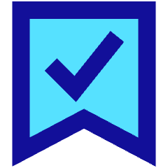Validated Bookmark Icon from Sharp Pop Set