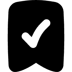 Validated Bookmark Icon from Flex Solid Set