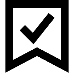 Validated Bookmark Icon from Sharp Remix Set