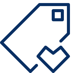 Tag Favorite Heart Icon from Cyber Line Set