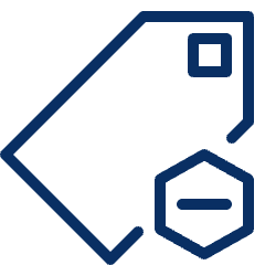 Tag Subtract Icon from Cyber Line Set