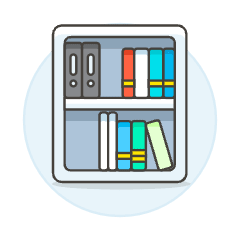 Book Shelf Illustration from UX Colors Set