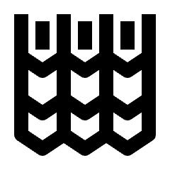 Minimal line icon of a bookshelf with three columns of books. Used for libraries, books, storage, and catalogs.