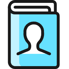 Book Address Icon from Ultimate Colors Set