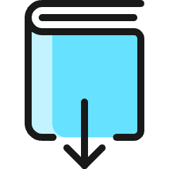 Book Download 1 Icon from Ultimate Colors Set