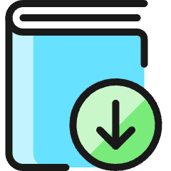 Book Download Icon from Ultimate Colors Set