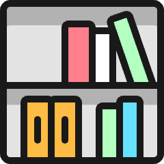 Book Library 1 Icon from Ultimate Colors Set