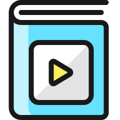Book Play Icon from Ultimate Colors Set