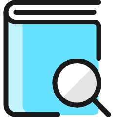 Book Search Icon from Ultimate Colors Set