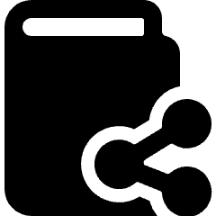 Book Share Icon from Ultimate Bold Set