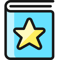 Book Star 1 Icon from Ultimate Colors Set