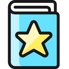 Book Star Icon from Ultimate Colors Set