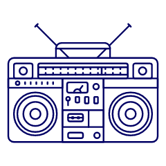 Boombox 3 Illustration from UX Line Set
