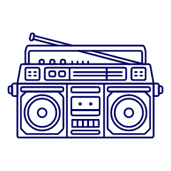 Boombox 4 Illustration from UX Line Set
