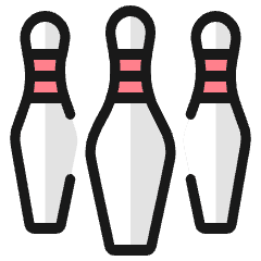 Bowling Pins Icon from Ultimate Colors Set