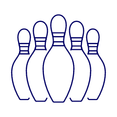 Sports Bowling Pins Illustration from UX Line Set