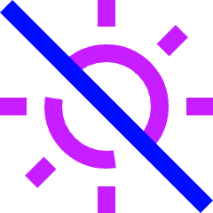 Beware Sunlight Icon from Sharp Neon Set