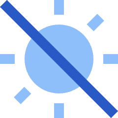 Beware Sunlight Icon from Sharp Flat Set