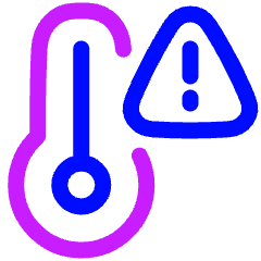 Beware Temperature Icon from Plump Neon Set