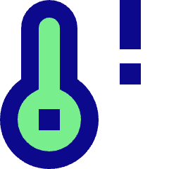 Beware Temperature Icon from Sharp Pop Set