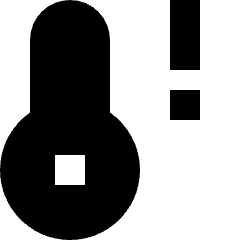Beware Temperature Icon from Sharp Solid Set