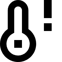 Beware Temperature Icon from Sharp Remix Set