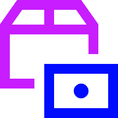 Cash On Delivery Icon from Sharp Neon Set