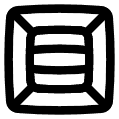 Container Crate Icon from Flex Line Set