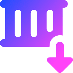 Container Unload Icon from Core Gradient Set