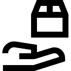 Delivery Shipping Icon from Sharp Line Set