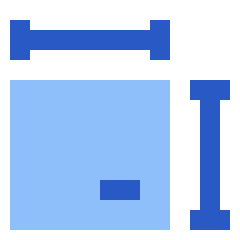 Package Dimension Icon from Sharp Flat Set
