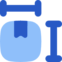 Package Dimension Icon from Flex Flat Set