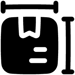 Package Dimension Icon from Plump Solid Set