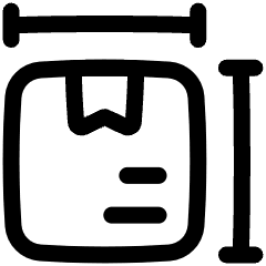 Package Dimension Icon from Plump Line Set