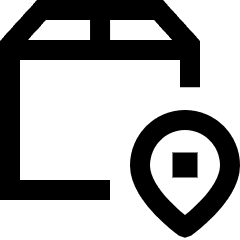 Package Location Icon from Sharp Line Set