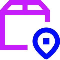 Package Location Icon from Sharp Neon Set